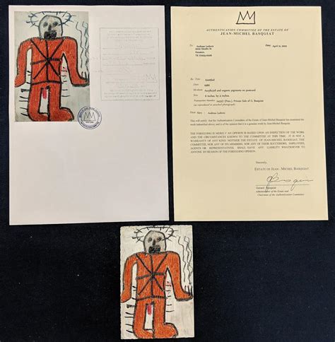 Sold Price Jean Michel Basquiat Man Post Card Artwork September 4