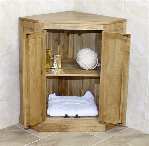 Home design ideas > bathroom > corner storage cabinet for bathroom. Oak Corner Bathroom Storage Medium Unit 501B - Bathroom ...