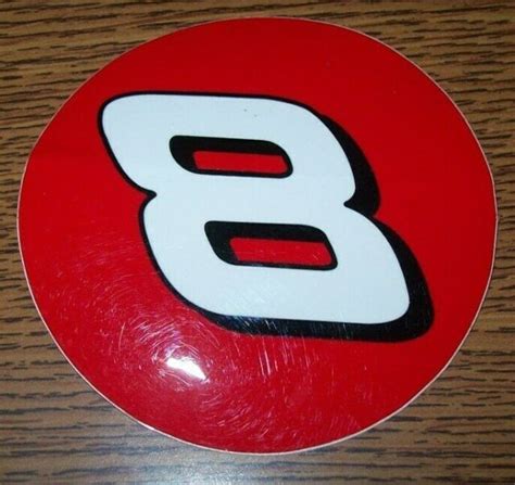 Dale Earnhardt Jr 8 3 Round Decal Sticker Ebay