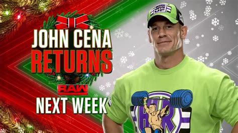 John Cena Returns Wwe Christmas Day Raw