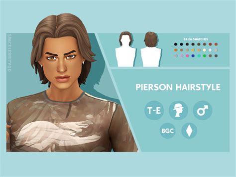 The Sims 4 Pierson Hair By Simcelebrity00 Cc The Sims