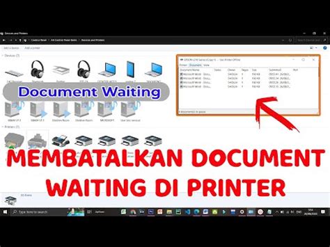 Cara Menghapus Document Waiting Pada Semua Jenis Printer YouTube