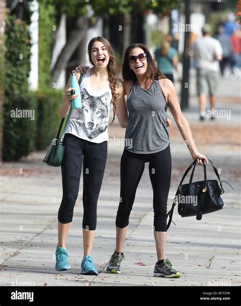 Teri Hatcher And Her Daughter Emerson Tenney Leave A Gym After Working Out On New Years Day