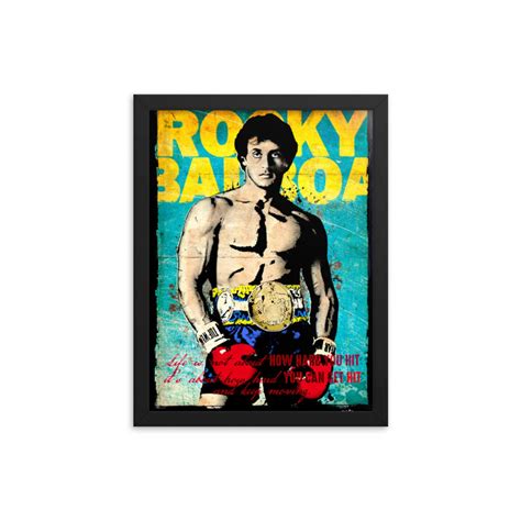 Rocky Balboa Poster Rocky Framed Poster Signed Rocky Movie Etsy