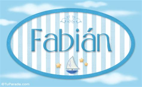 Fabian Nombre Decorativo Tarjetas De Niños Nombres Imágenes