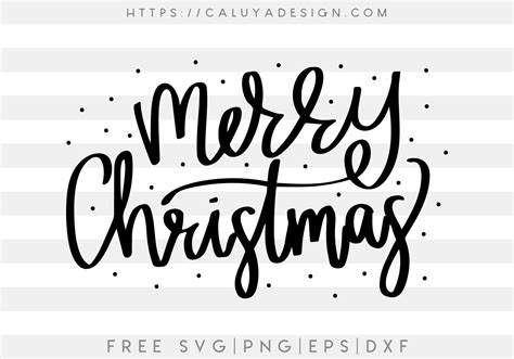 Free Merry Christmas Lettering Svg Png Eps And Dxf By Caluya Design