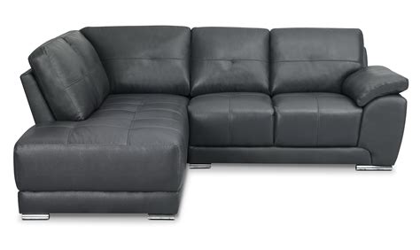 Is there a jet black product available in sectionals? Rylee 2-Piece Genuine Leather Left-Facing Sectional - Grey ...