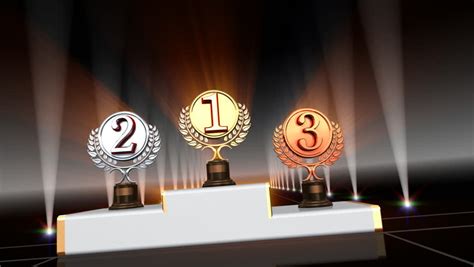 Podium Prize Trophy Medal Stock Footage Video 2242477 Shutterstock