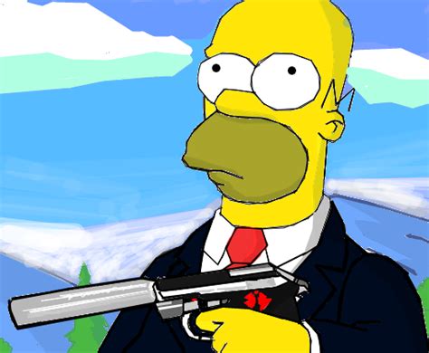 Андерсон, марк керклэнд, стивен дин мур. Agente 47 - Homer simpson - Desenho de Predador_girl - Gartic