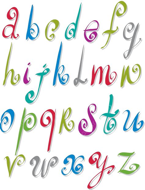 Conjunto De Letras Del Alfabeto Vectorial En Fuente De Escritura