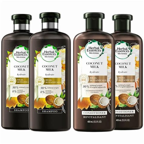 Herbal Essences Bio Renew Coconut Milk Shampoo 2 X 400ml And Conditioner 2 X 400ml Feelunique