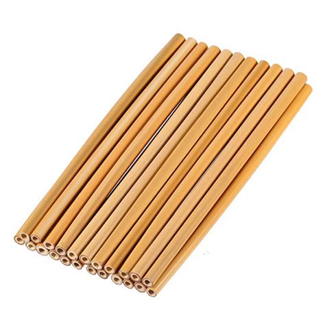 4pcs Set Bamboo Straw Reusable Straw 23cm Organic Bamboo Drinking Straws Natural Wood Straws For