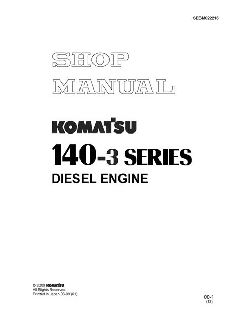Komatsu Engine 140 3 Series Workshop Repair Service Manual Pdf Download