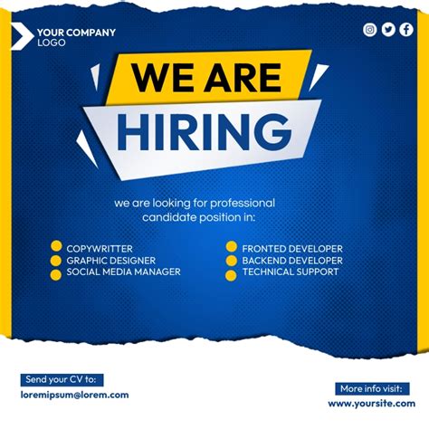 Copy Of We Are Hiring Poster Postermywall