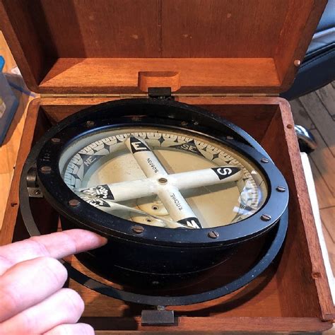 antique civil war era e s ritchie ships compass patented 1863 etsy