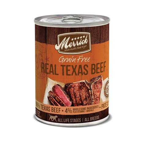 Merrick Grain Free Real Texas Beef Dog Food Wet