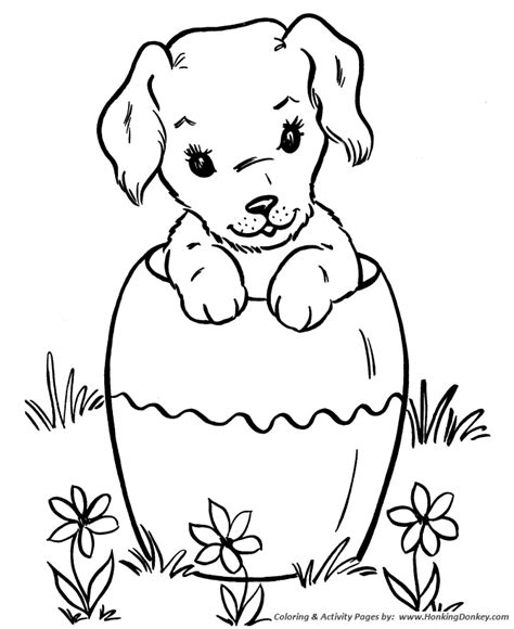 Kitten and puppy coloring pages to print throughout theotix. Dog Coloring Pages | Mother with puppies dog coloring page ...