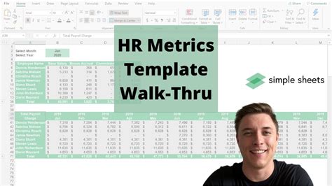 Hr Metrics Excel Template Step By Step Video Tutorial By Simple Sheets