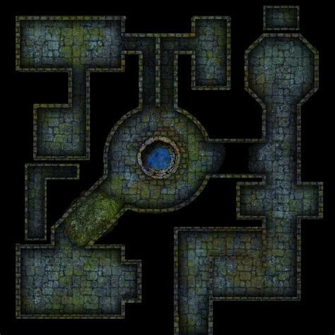 Clean Mossy Dungeon Map For Dnd Roll20 By Savingthrower On Deviantart