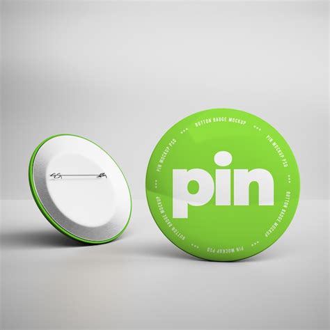 Premium Psd Pin Mockup