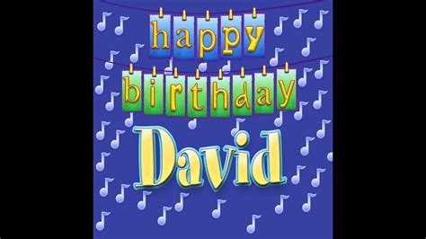Happy Birthday David Personalized Youtube