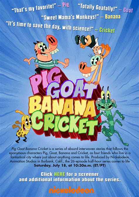 Pig Goat Banana Cricket Premieres On Nickelodeon On July 18 2015