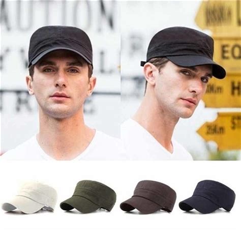 Buy Classical Plain Vintage Cap Cotton Military Hat For Men Womens