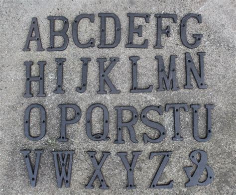 40 Rustic Cast Iron Letter Alphabet A Z 0 9 And Antique Metal House
