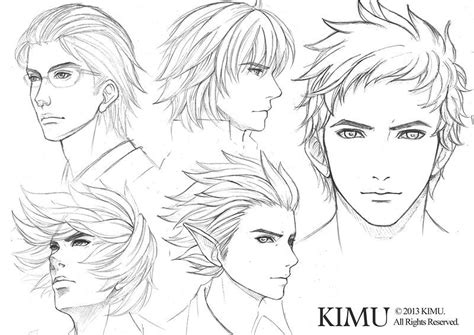 Anime head side view guideline construction process. Pin by 🌸Amy Ramer🌸 on Drawing Manga Style | Anime male ...