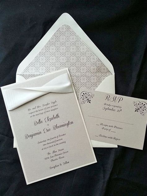 Bella Elegant Wedding Invitation By Invitingcardcreation On Etsy