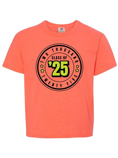 Class Of 2025 In Black Circle With Stars Youth T Shirt