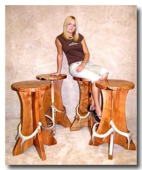 Rustic Cedar Log Bar Stools Ideas On Foter