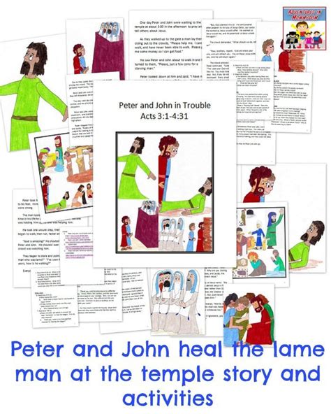 Peter And John Heal A Lame Man Bible Lessons For Kids Preschool