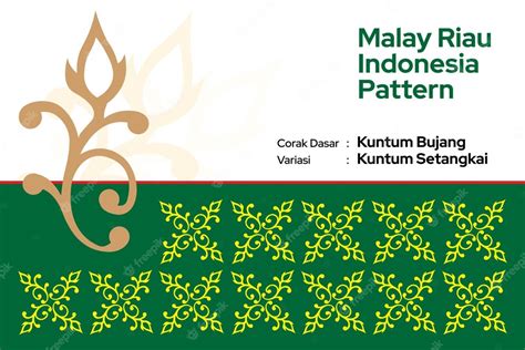 Premium Vector Pattern Malay Riau Batik Songket Tenun Melayu Corak
