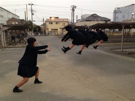 Latest Japanese Schoolgirl Trend Fake Dragon Ball Attacks