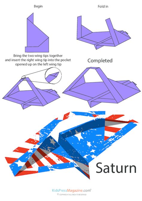 Paper Airplane Instructions Saturn Paper
