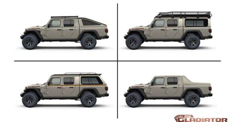 We offer a camper shell option for the jeep gladiator. Jeep Gladiator Toppers, Covers, Caps, Racks, Shells ...