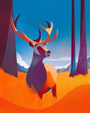 Illustration Deer - Paint By Number - Numeral Paint