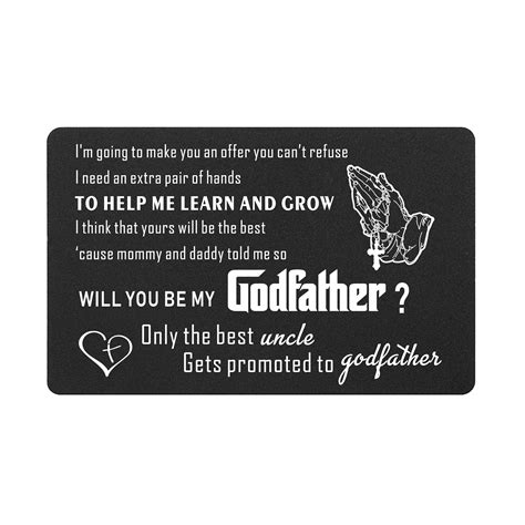 Degasken Will You Be My Godfather Godfather Proposal Card Gifts