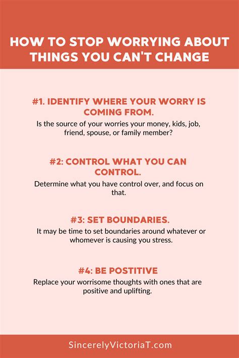 4 Steps To Stop Worrying About Things You Cant Change Sincerely