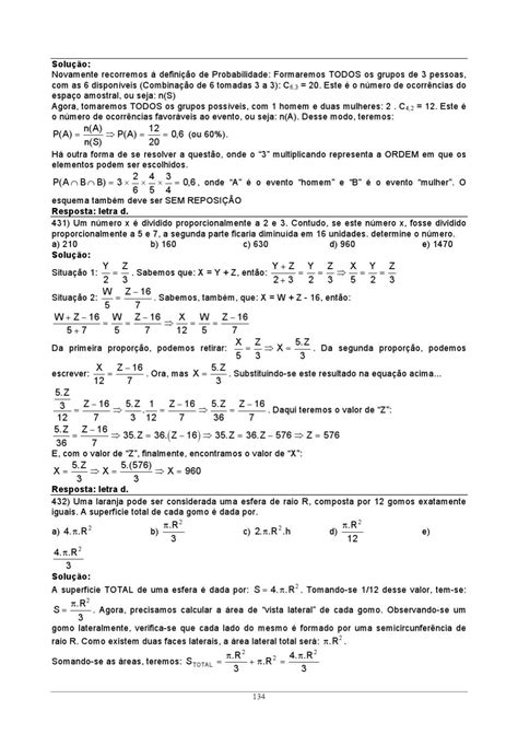 Questoes De Matematica Resolvidas