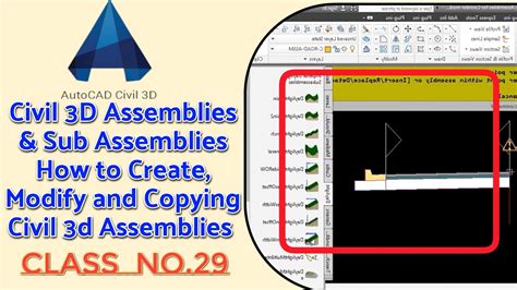 What Are Autocad Civil3d Assemblies And Sub Assemblieshow To Create