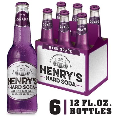 Henrys Hard Soda Hard Grape Hard Soda Bottle 12 Fl Oz Instacart
