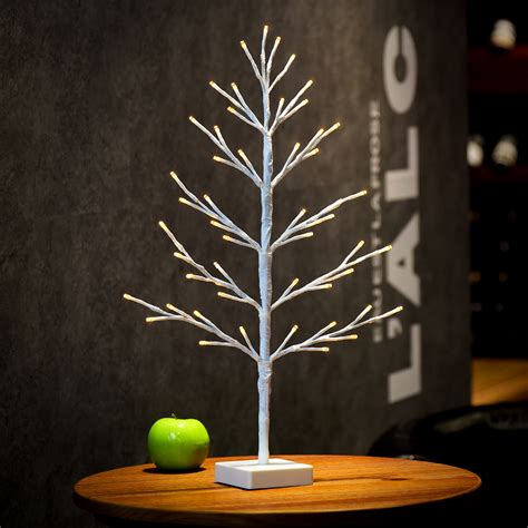 Christmas Party Decor Led Lighted Bare Branch Twig Tree With Snow