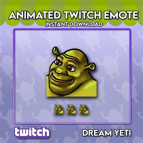Shrek Twitch Emote Etsy Uk