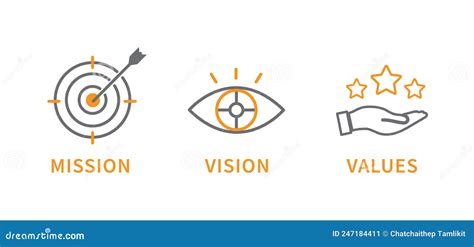 Mission Vision And Values Icon Business Success Concept Organization