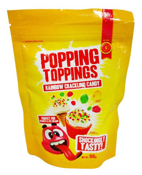 Popping Toppings Rainbow Crackling Candy 150g