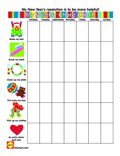 Chore Chart Template Hq Template Documents