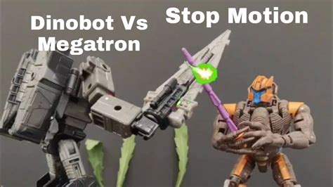 Transformers Netflix Kingdom Megatron Vs Dinobot Stop Motion Youtube