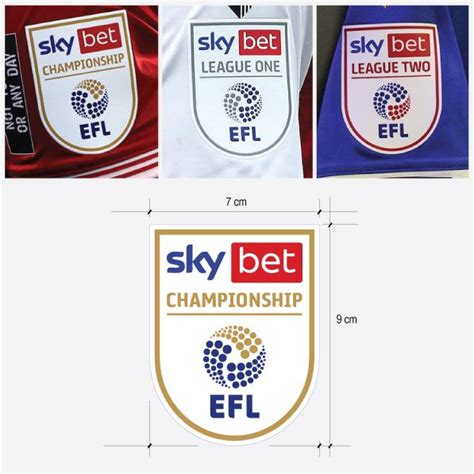 2022 23 sky bet efl championship official player issue size football soccer badge patch